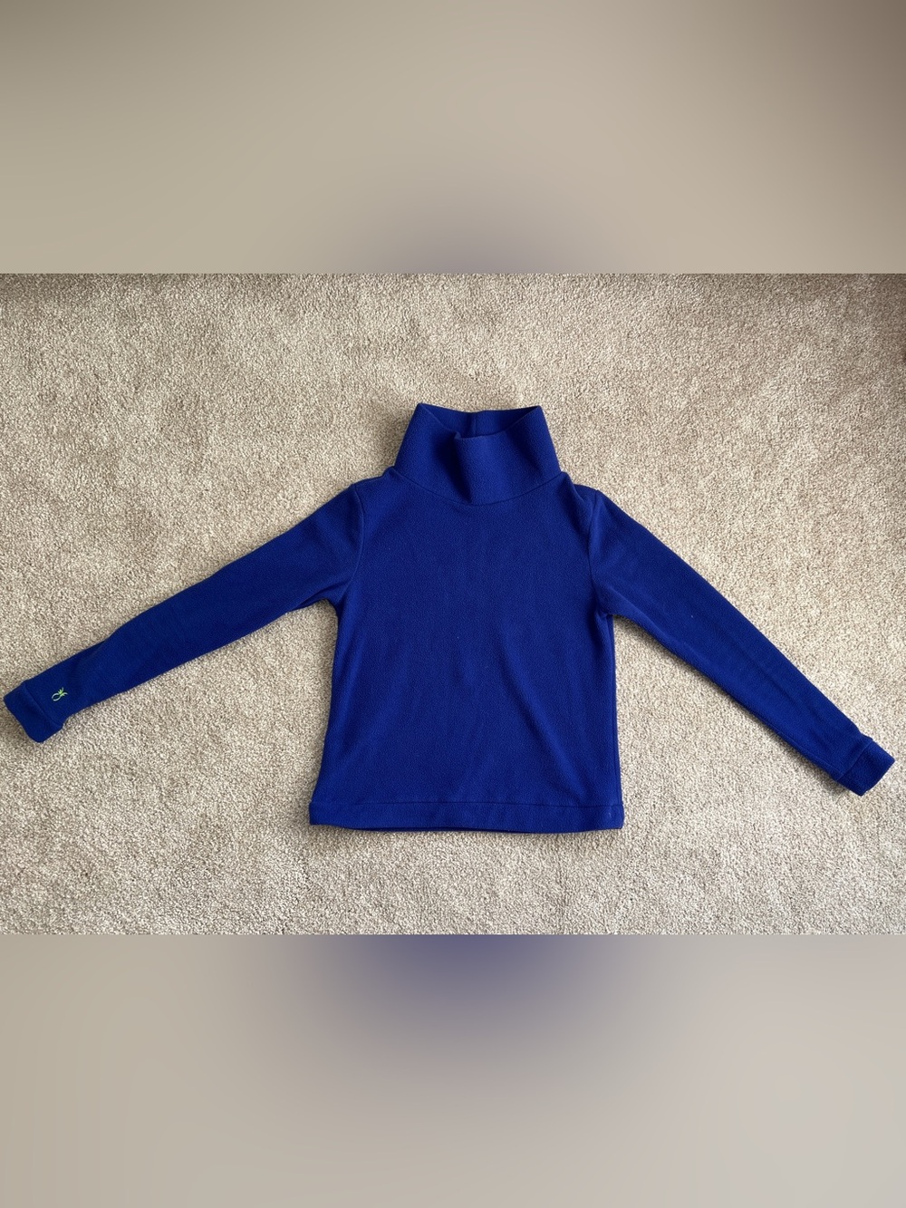 Dudley Stephens Park Slope turtleneck in Cobalt vello fleece